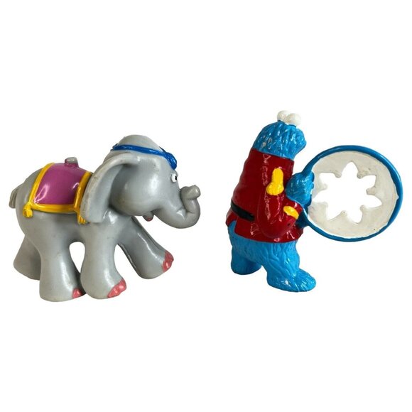 Vintage 1993 Sesame Street Circus Cookie Monster Big Bird Ernie Elephant Figures - Picture 11 of 12
